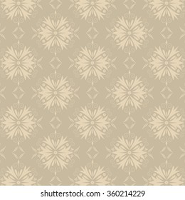 Vintage seamless floral wallpaper design. Vector illustration.