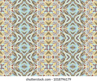 Vintage seamless geometric ornamental vector pattern