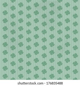 Vintage seamless green ornament from green quatrefoils