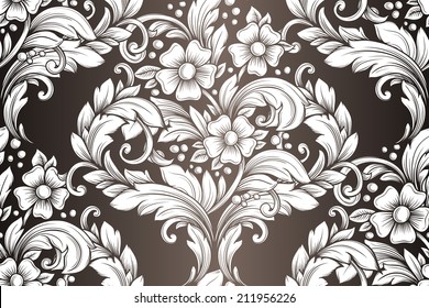 Vintage seamless hand drawn pattern