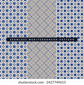 vintage seamless mediterranean tile pattern decorative background