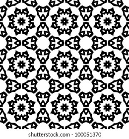 Vintage seamless ornate black and white pattern background vector illustration