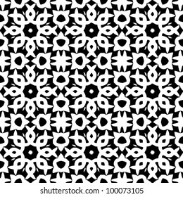 Vintage seamless ornate black and white pattern background vector illustration