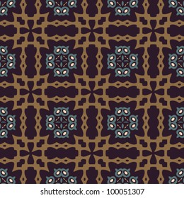Vintage seamless ornate pattern background vector illustration