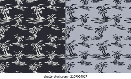 VINTAGE SEAMLESS PALM TREE RESORT PATTERN