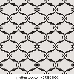 Vintage seamless pattern.  Abstract decorative lattice in the Moroccan style. Stylish Vector illustration in Arabic style. 