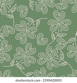 vintage seamless pattern with abstract flowers Floral background