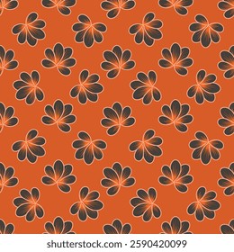vintage seamless pattern with abstract flowers Floral background