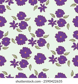 vintage seamless pattern with abstract flowers Floral background