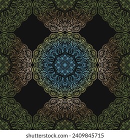 Vintage seamless pattern. Abstract flowers.Vector