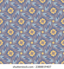 Vintage seamless pattern. Art forms are grouped and arranged in a specific order. Vector image for print, textile, packaging, interior design and your other projects.