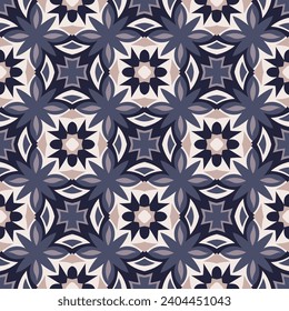 Vintage seamless pattern. Art forms are grouped and arranged in a specific order. Vector image for print, textile, packaging, interior design and your other projects.