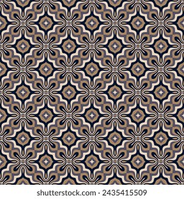 Vintage seamless pattern. Art forms are grouped and arranged in a specific order. Vector image for print, textile, packaging, interior design and your other projects.