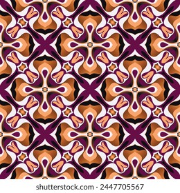 Patrón sin fisuras de Antiguas. Las formas de arte se agrupan y organizan en un orden específico. Imagen de Vector para impresión, textil, embalaje, diseño de interiores y sus otros proyectos.
