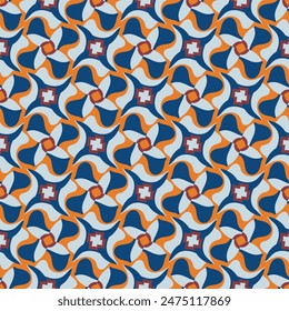 Vintage seamless pattern. Art forms are grouped and arranged in a specific order. Vector image for print, textile, packaging, interior design and your other projects.