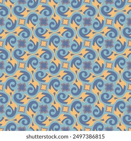 Vintage seamless pattern. Art forms are grouped and arranged in a specific order. Vector image for print, textile, packaging, interior design and your other projects.