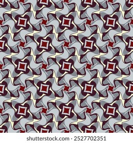 Vintage seamless pattern. Art forms are grouped and arranged in a specific order. Vector image for print, textile, packaging, interior design and your other projects.