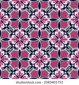 Vintage seamless pattern. Art forms are grouped and arranged in a specific order. Vector image for print, textile, packaging, interior design and your other projects.