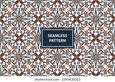 fondo de patrón ininterrumpido vintage con ornamento abstracto