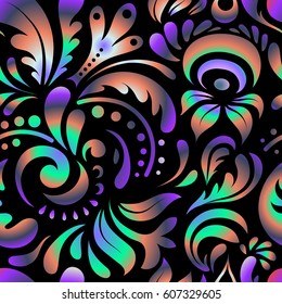 Vintage seamless pattern. Seamless background. Elegant vector damask wallpaper.