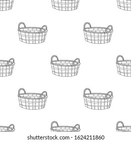 Vintage seamless pattern of basket background. Seamless backgrounds can be used for Wallpapers, template files, web page backgrounds, and surface textures. Gorgeous seamless background. Vector 