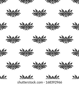 Vintage seamless pattern - black and white