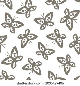 Vintage seamless pattern with butterflies.