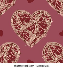 Vintage seamless pattern card suits