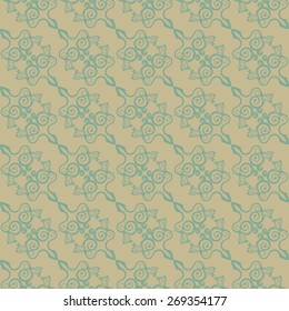 Vintage seamless pattern in the Chinese style. Vector illustration.