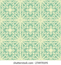 Vintage seamless pattern in classic style in soft retro colors