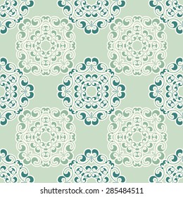 Vintage seamless pattern in classic style in soft retro colors