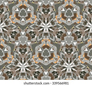 Vintage seamless pattern. Seamless pattern composed of color abstract elements located on white background. Useful as design element for texture, pattern and artistic compositions.