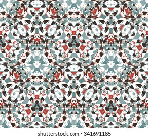 Vintage seamless pattern. Seamless pattern composed of color abstract elements located on white background. Useful as design element for texture, pattern and artistic compositions.