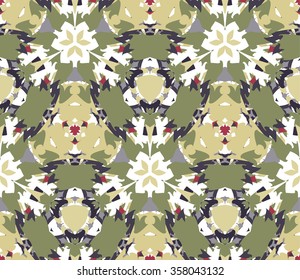 Vintage seamless pattern. Seamless pattern composed of color abstract elements located on white background. Useful as design element for texture, pattern and artistic compositions.Vector illustration.