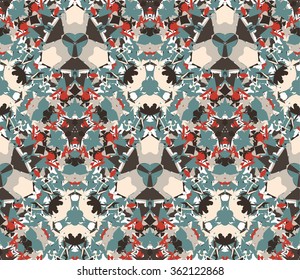 Vintage seamless pattern. Seamless pattern composed of color abstract elements. Useful as design element for texture, pattern and artistic compositions.Vector illustration.
