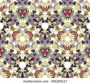 Vintage seamless pattern. Seamless pattern composed of color abstract elements located on white background. Useful as design element for texture, pattern and artistic compositions.Vector illustration.