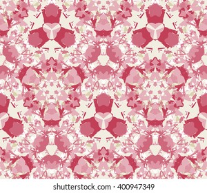 Vintage seamless pattern. Seamless pattern composed of color abstract elements located on white background. Useful as design element for texture, pattern and artistic compositions.Vector illustration.