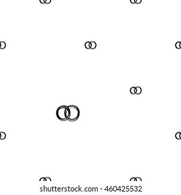 Vintage seamless pattern with couple rings. Background for eco forest wedding celebrations. Hand drawing style.