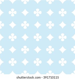 Vintage seamless pattern with crossing lines in blue and white. Vector texture.