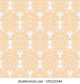 Vintage seamless pattern. Curl openwork. 