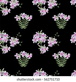 Vintage seamless  pattern with cute delicate flowers. Hand-drawn floral background for textile, cover, wallpaper, gift packaging, printing, scrapbooking.Romantic design for calico.