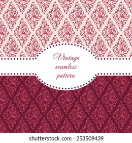 Vintage seamless pattern for design. Background, texture, invitations