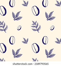 Vintage nahtlose Muster Design der Kaffeesatz Vektor