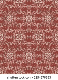 Vintage seamless pattern design. Symmetric bicolor gothic wallpaper. Vector elegant tileable ornament.