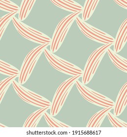Vintage seamless pattern with doodle white and orange colored lily of the valley foliage ornament. Blue background. Stock illustration. Vector design for textile, fabric, giftwrap, wallpapers.