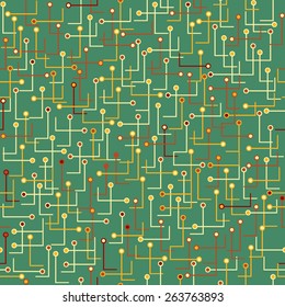 Vintage seamless pattern / electronic plate vector illustration