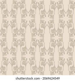 Vintage seamless pattern. endless floral ornaments in vintage style.