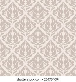 Vintage seamless pattern, endless floral ornament in classic style. Original author's design, hand-drawn. EPS-8. 