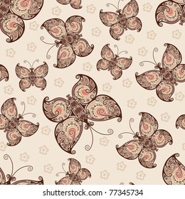 Vintage seamless pattern. EPS-8.