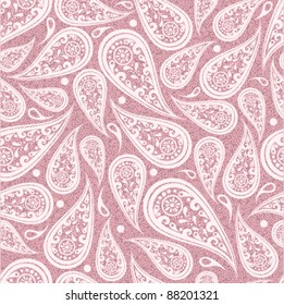 Vintage seamless pattern. EPS-8, endless floral ornaments in vintage style. Original author's design, hand-drawn.